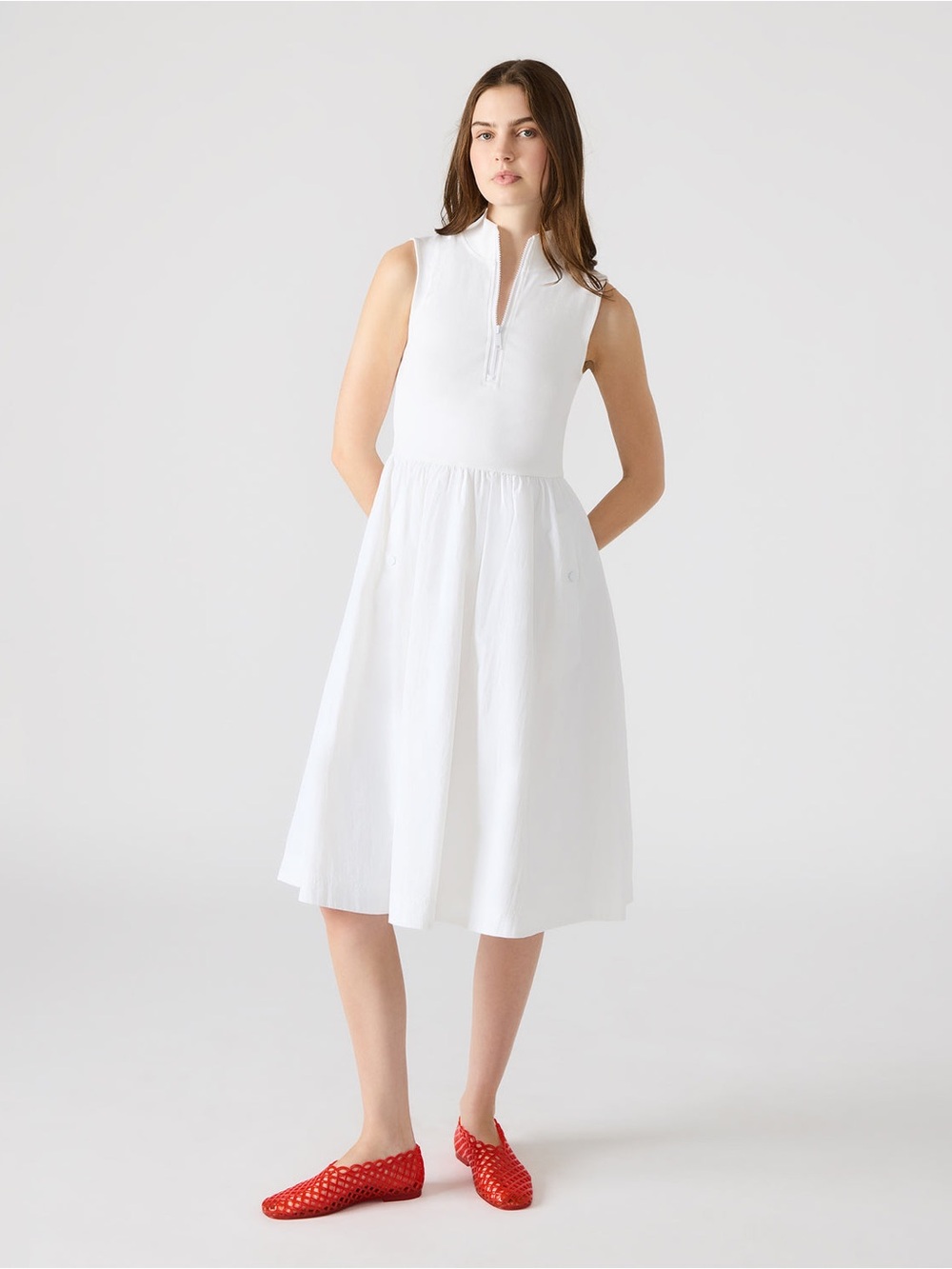 Steve Madden Berlin Sleeveless Mock Neck Midi Dress